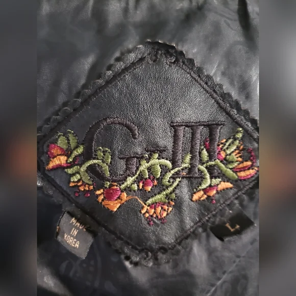 G-III Genuine Leather Jacket with Pockets Collared - Picture 7 of 9